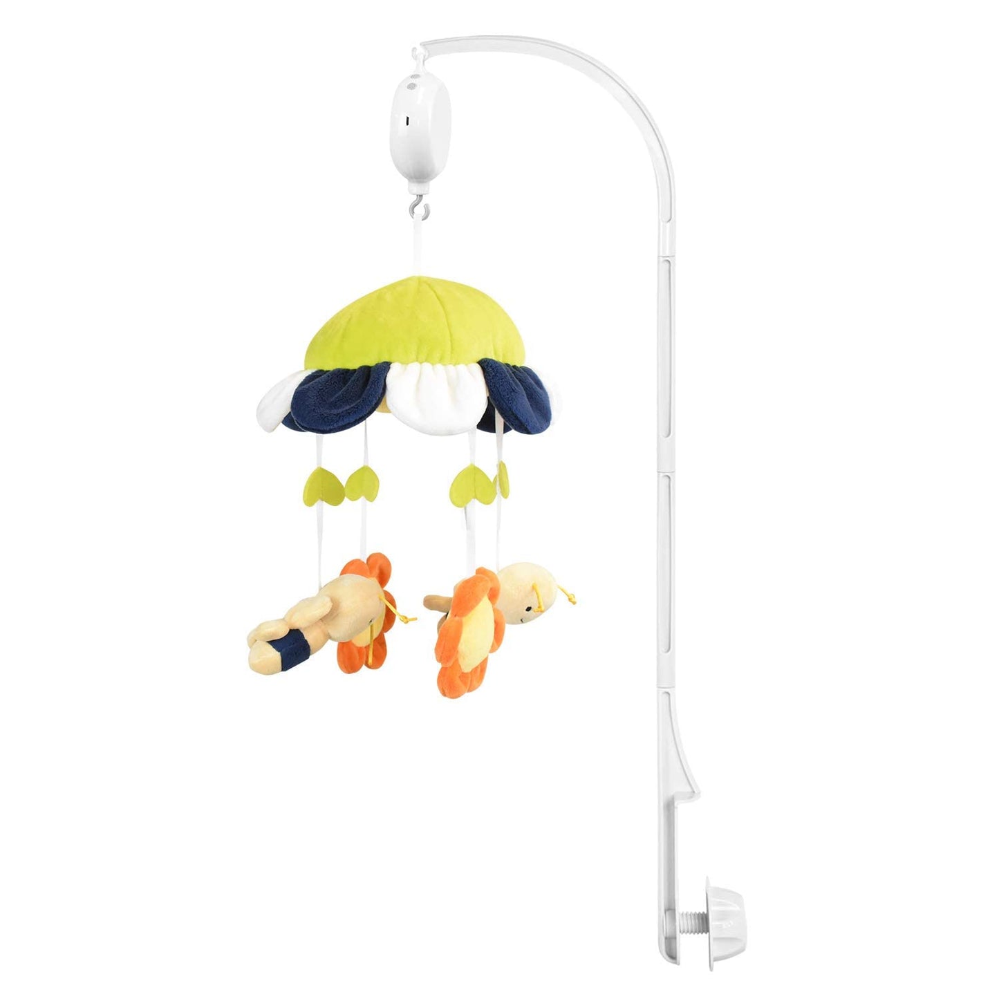 35 Inches Baby Crib Mobile Arm with Music Box,Mobile Arm for Crib Baby Mobile Hanger,Crib Mobile Motor with 3 Modes(Rotating& Music,Rotating Only, Music Only,35 Lullabies,30 Min Auto-Off.
