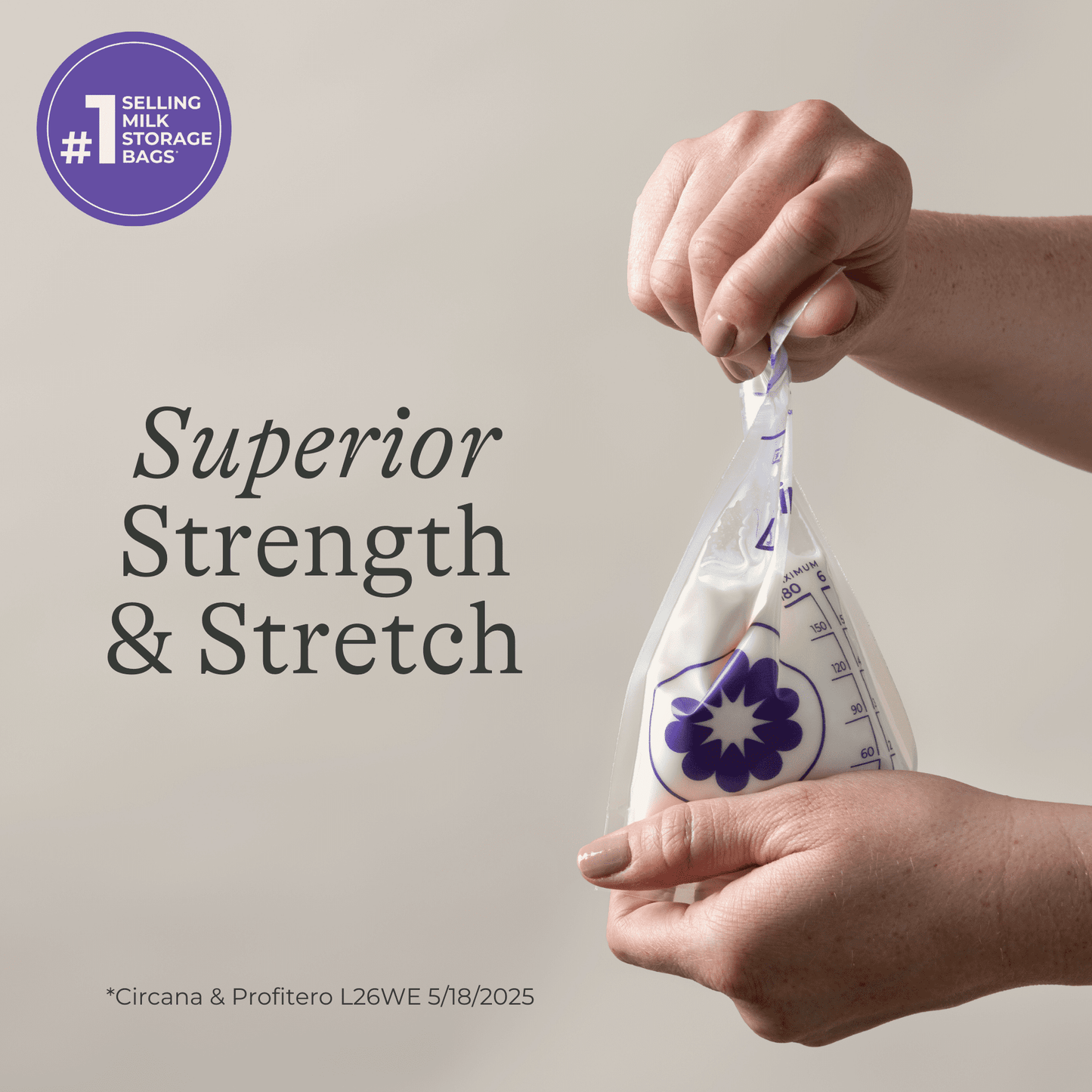 Breastmilk Storage Bags, 100 Count, Fast Freeze & Thaw, 6 Oz