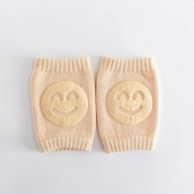 Newborn Autumn Terry Baby Socks Elbow Pads Toddler Crawling Knee Pads Baby Children Knee Pads Smiling Face Knee Pads