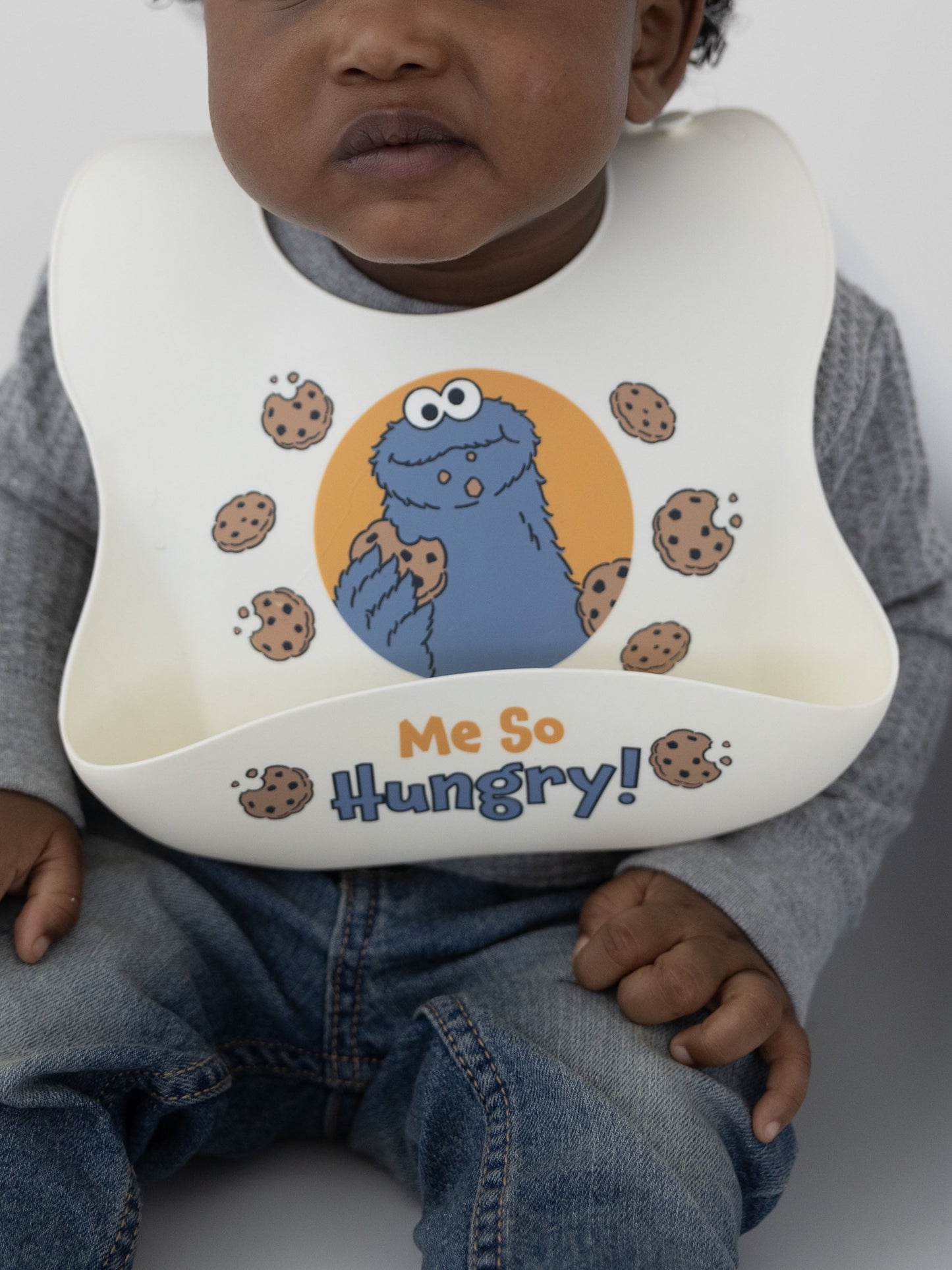 Cookie Monster Silicone Unisex Infant Bib