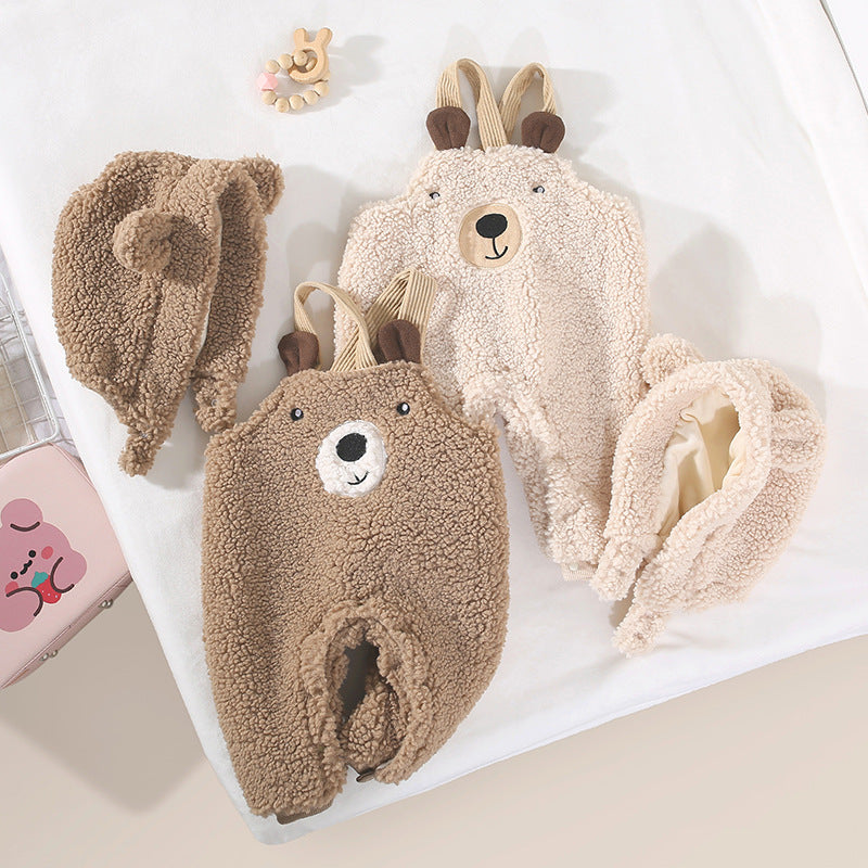Snuggle Your Little One in Cozy Bear-Style Jumpsuits for Fall and Winter! 🐻❤️✨