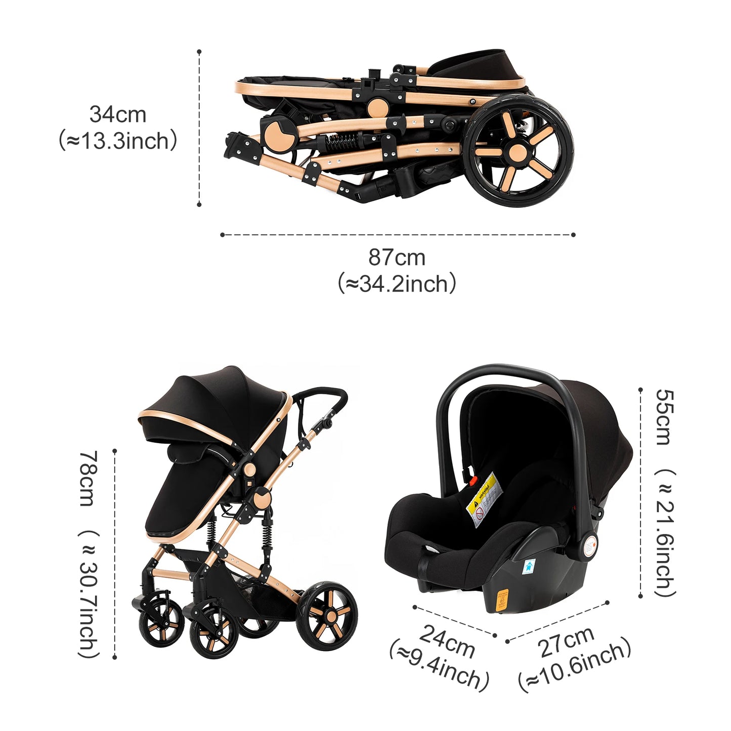Stylish & Versatile 4-in-1 Compact Baby Stroller with ISOFIX - Perfect for On-the-Go Parents! πΌβ¨ #BabyEssentials #TravelInStyle