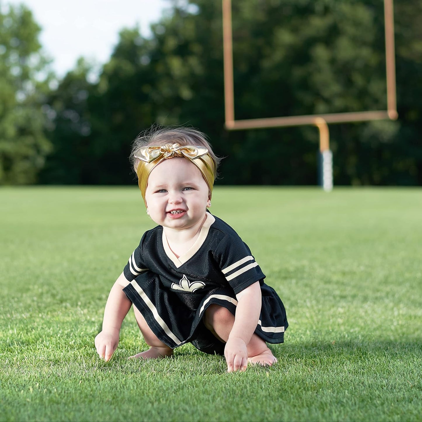 Adorable NFL Team Jersey Dress & Diaper Cover for Your Little Fan!