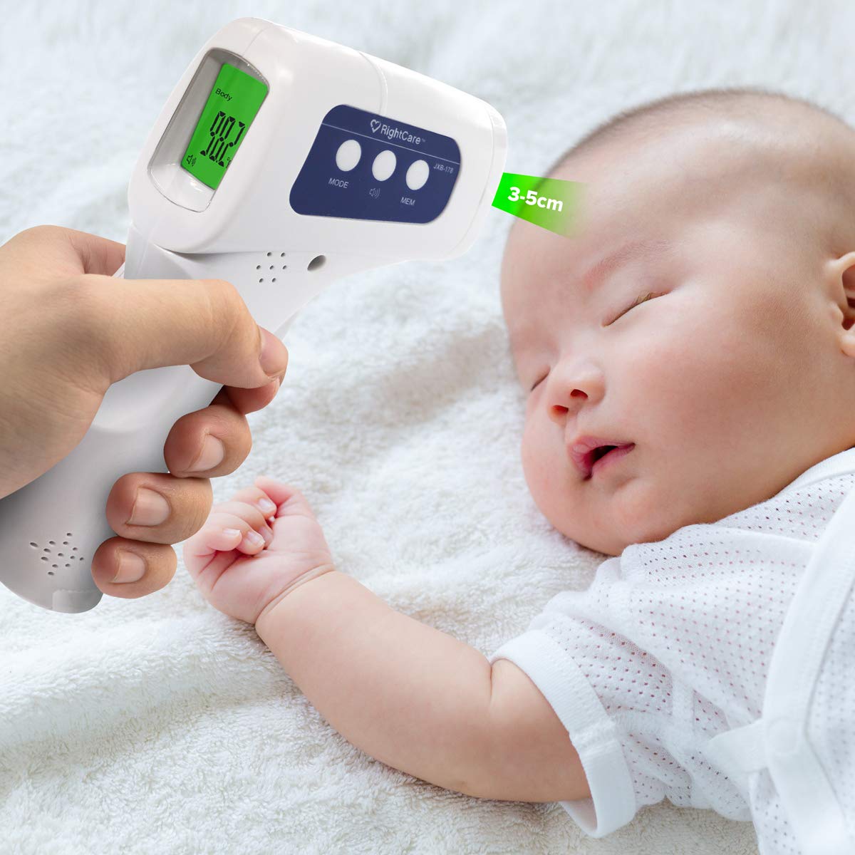 No-Touch Infrared Forehead Thermometer with Instant Results for School, Home, and Businesses, 1 Count