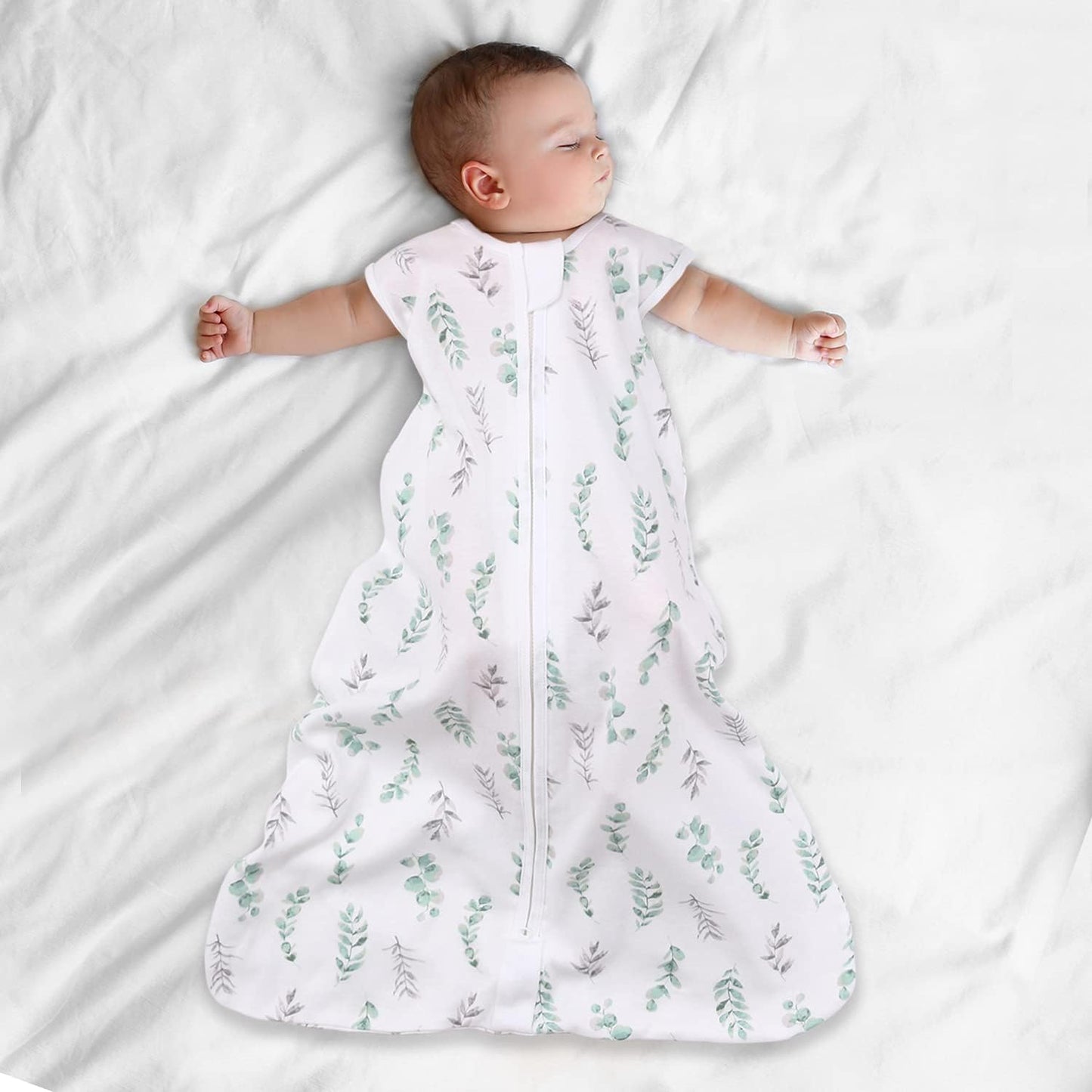 Wearable Blanket Sleep Sack for Baby Girls, Farmhouse Floral, Sizes up to 12 Months (Small/Medium)