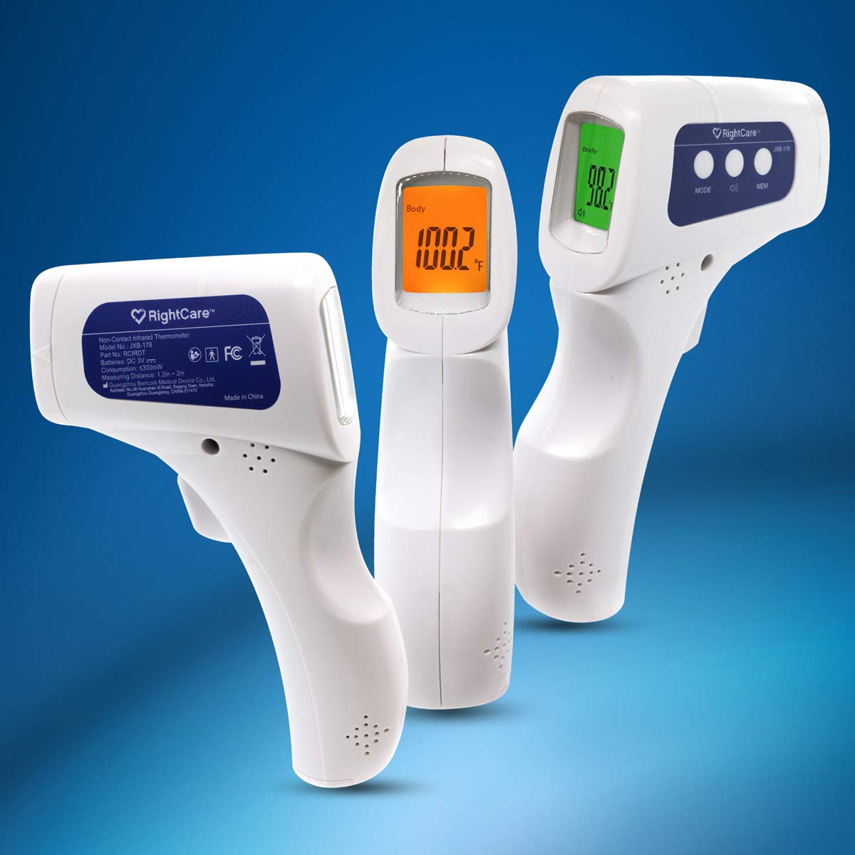 No-Touch Infrared Forehead Thermometer with Instant Results for School, Home, and Businesses, 1 Count