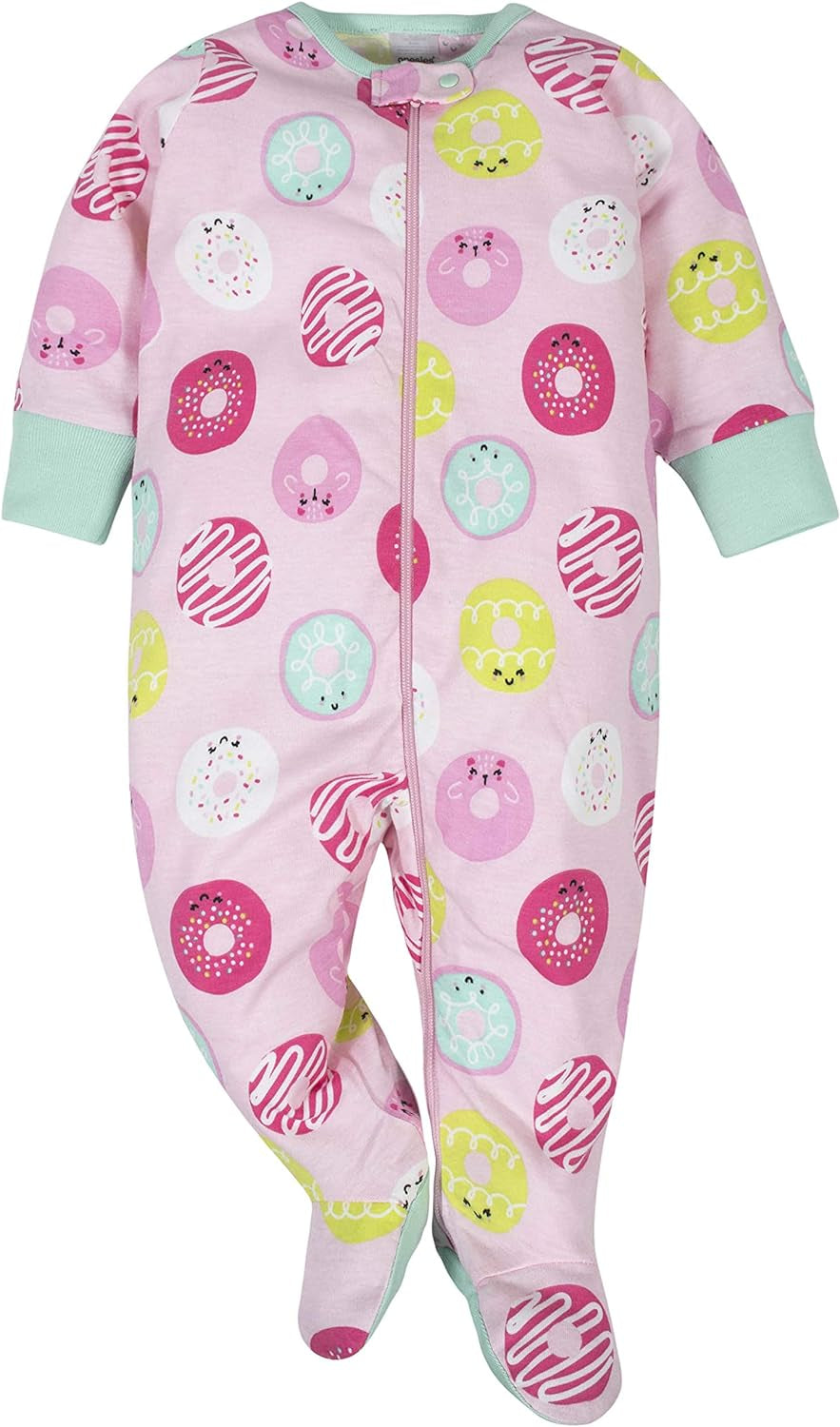 Snuggle into Dreamland with Our Adorable 4-Pack Baby Girl Sleep 'N Play Footies! 🌙💖