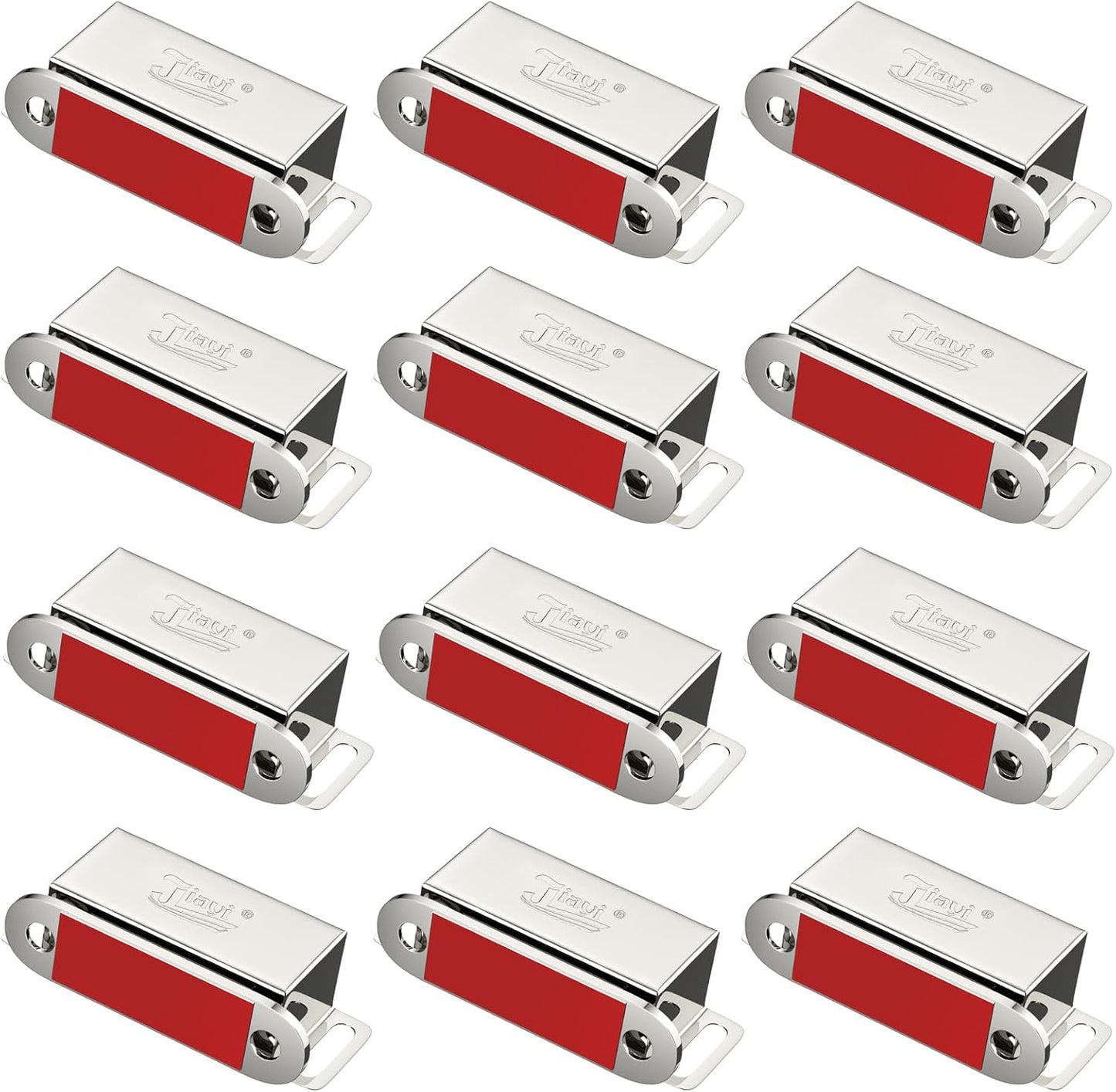 Cabinet Magnets 12 Pack Magnetic Door Catch Stainless Steel Kitchen Cabinet Magnetic Catch Drawer Magnet for Cabinet Door Cupboard Magnetic Closures for Cabinet Magnetic Latches Cabinet Closer