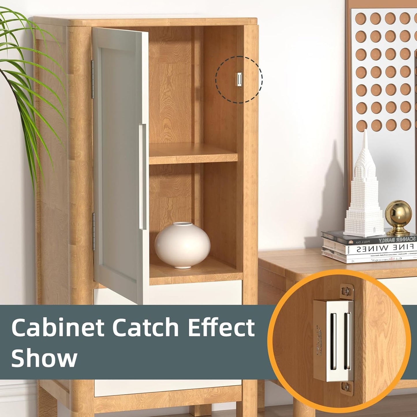 Cabinet Magnets 12 Pack Magnetic Door Catch Stainless Steel Kitchen Cabinet Magnetic Catch Drawer Magnet for Cabinet Door Cupboard Magnetic Closures for Cabinet Magnetic Latches Cabinet Closer