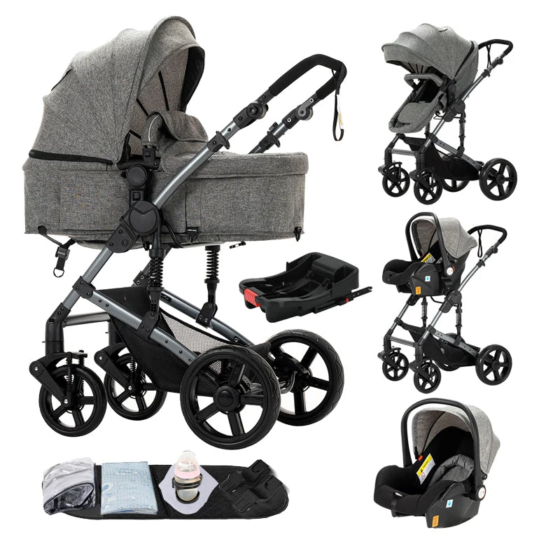 Stylish & Versatile 4-in-1 Compact Baby Stroller with ISOFIX - Perfect for On-the-Go Parents! πΌβ¨ #BabyEssentials #TravelInStyle