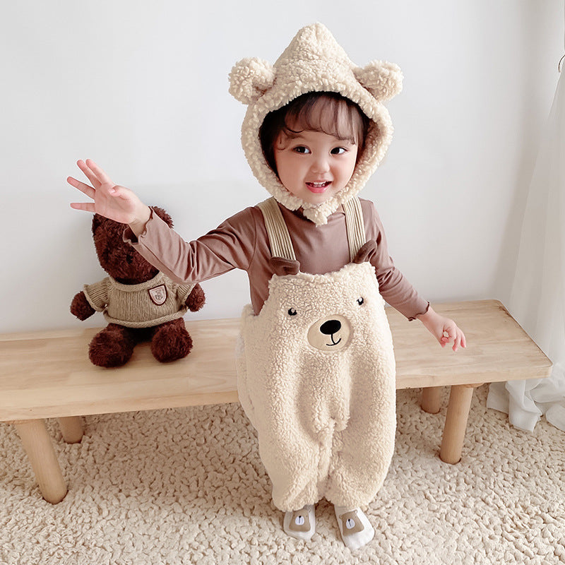 Snuggle Your Little One in Cozy Bear-Style Jumpsuits for Fall and Winter! 🐻❤️✨