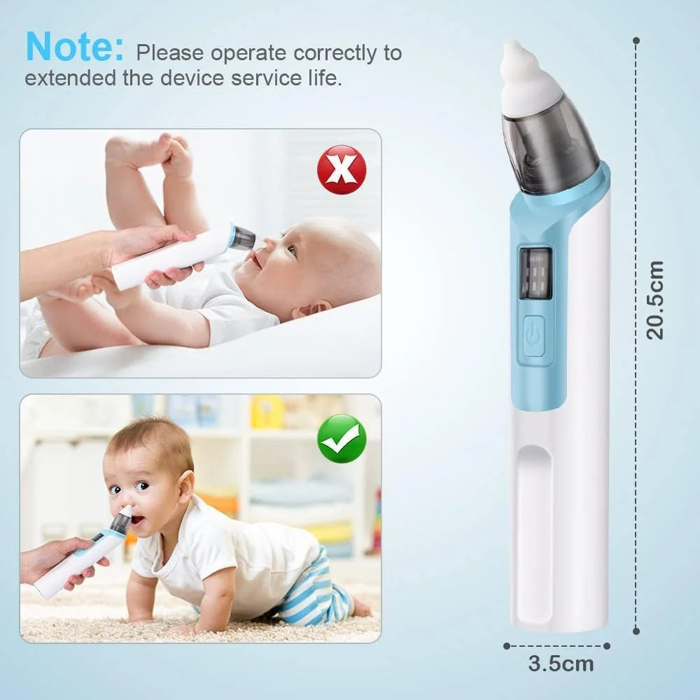 Nasal Aspirator Rechargable Nose Sucker 6 Suctions Power Snot Suction Nose Suction for Toddlers Newborn and Infants
