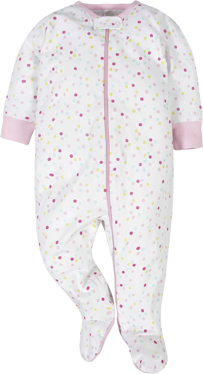 Snuggle into Dreamland with Our Adorable 4-Pack Baby Girl Sleep 'N Play Footies! 🌙💖