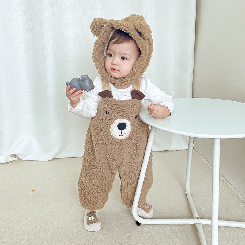 Snuggle Your Little One in Cozy Bear-Style Jumpsuits for Fall and Winter! 🐻❤️✨