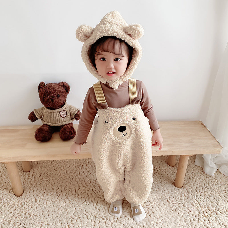 Snuggle Your Little One in Cozy Bear-Style Jumpsuits for Fall and Winter! 🐻❤️✨