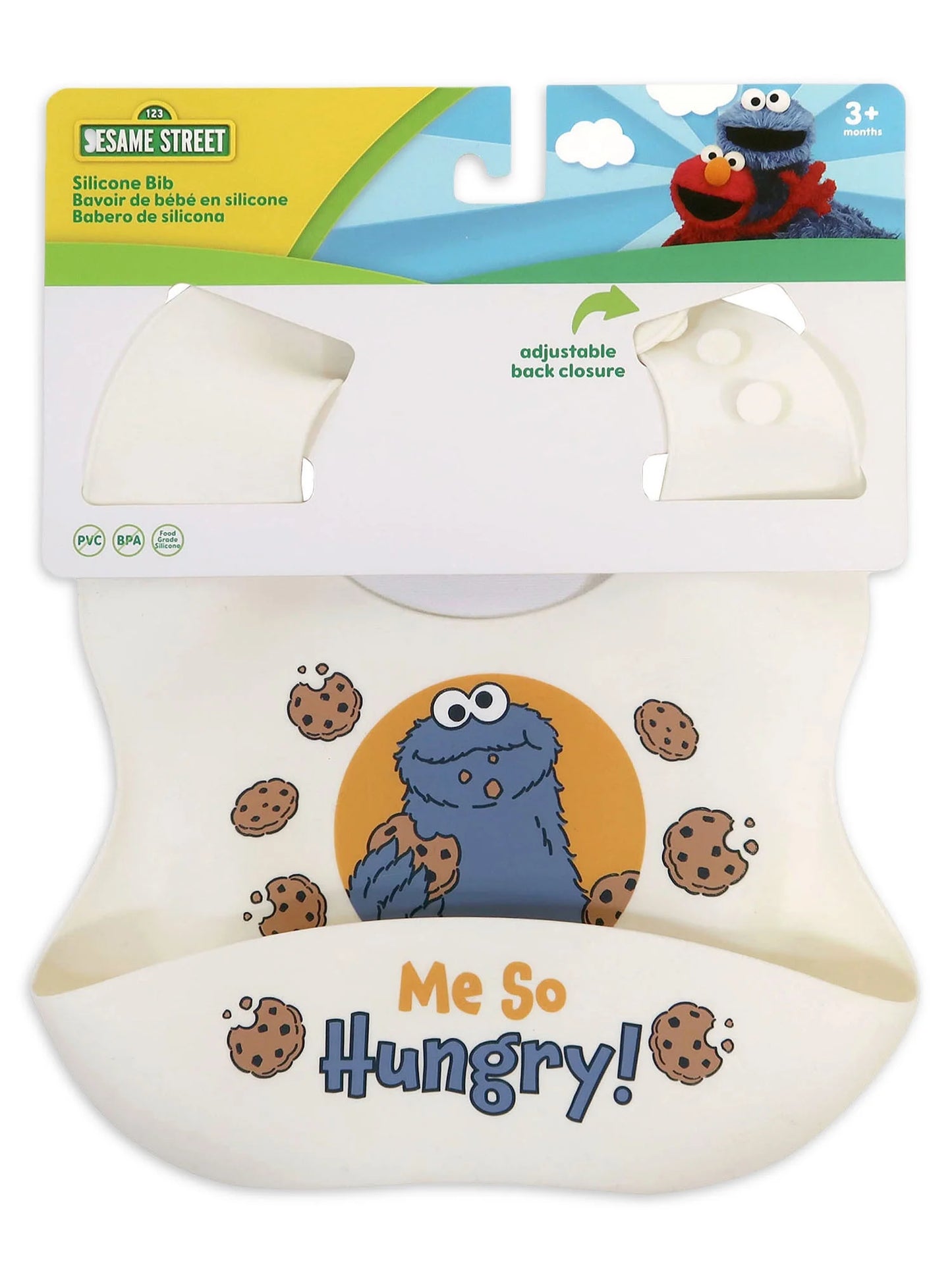 Cookie Monster Silicone Unisex Infant Bib