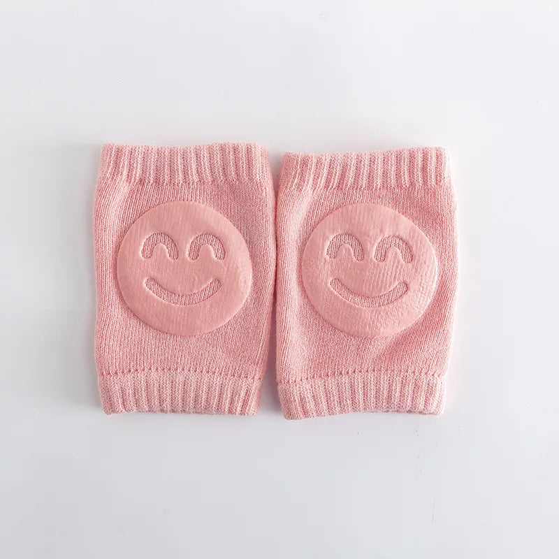 Newborn Autumn Terry Baby Socks Elbow Pads Toddler Crawling Knee Pads Baby Children Knee Pads Smiling Face Knee Pads