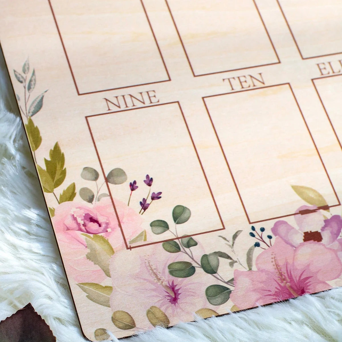Newborn First Year Photo Frame Photography Props 12 Month Baby Growth Picture Record Milestone Board Baby Souvenirs Gift