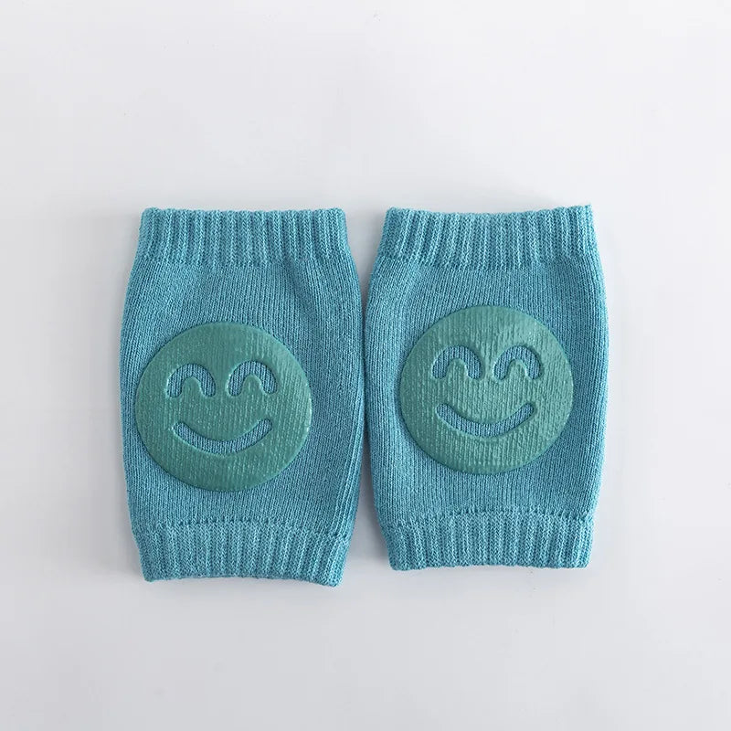 Newborn Autumn Terry Baby Socks Elbow Pads Toddler Crawling Knee Pads Baby Children Knee Pads Smiling Face Knee Pads