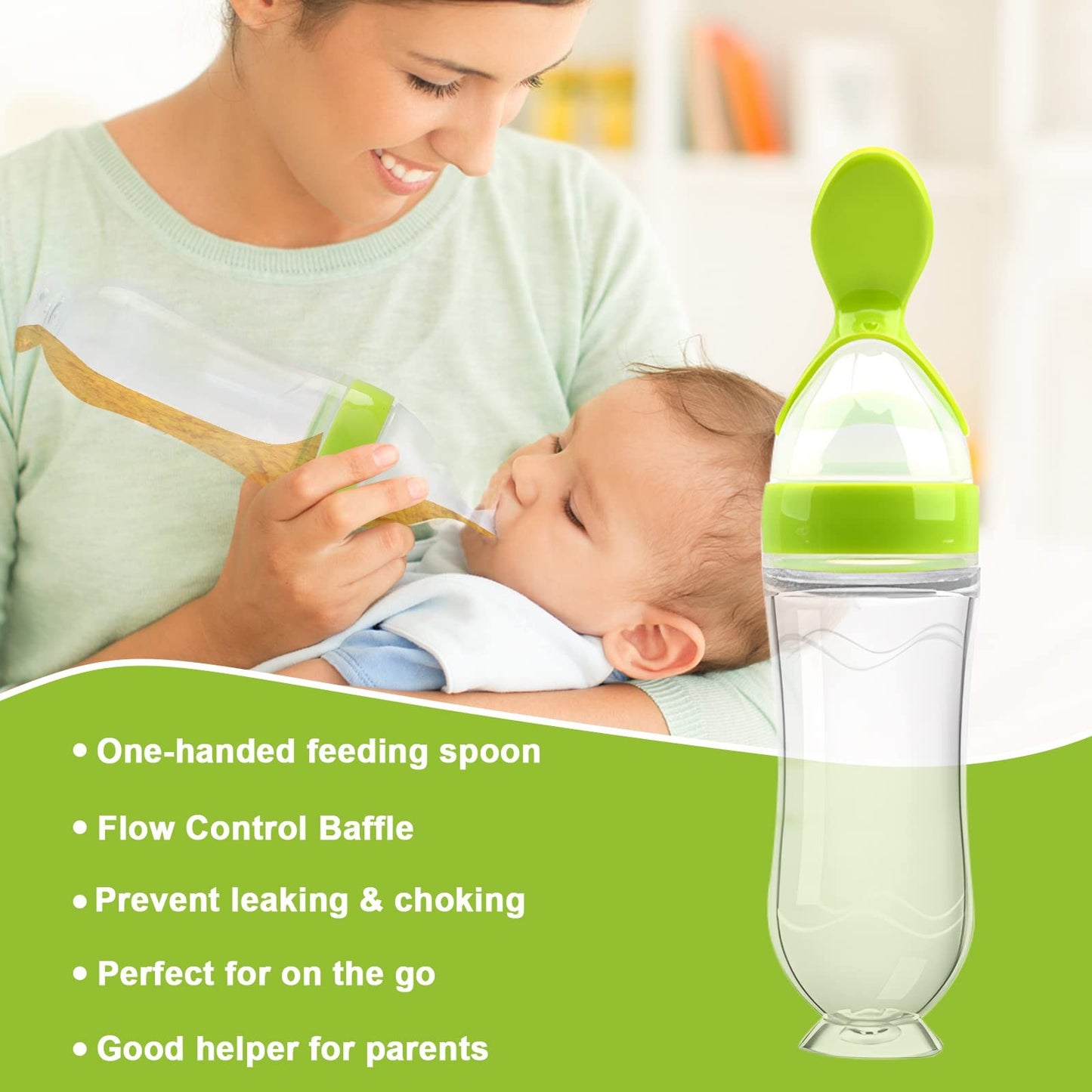 Food Feeder for Baby, Fruit Feeder Pacifier (3 Pcs) with 6 Different Sized Si...
