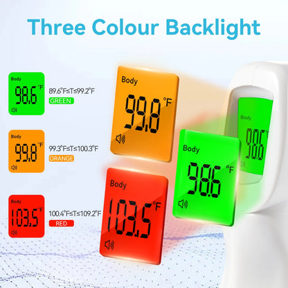 Non-Contact Infrared Forehead Thermometer Digital Thermometer 3 in 1 for Baby and Adult Non-Touch Baby Thermometer with Fever Warning