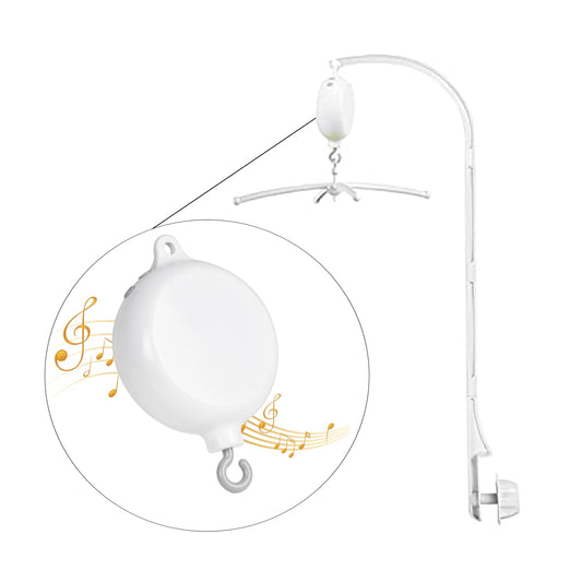 35 Inches Baby Crib Mobile Arm with Music Box,Mobile Arm for Crib Baby Mobile Hanger,Crib Mobile Motor with 3 Modes（Rotating& Music,Rotating Only, Music Only,35 Lullabies,30 Min Auto-Off.