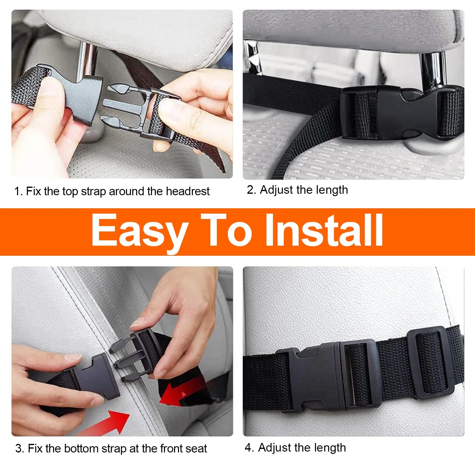 Car Backseat Organizer 2 Pack, Kick Mats Car Storage with Tablet Holder for Kids, Back Seat Car Organizers Travel Accessories