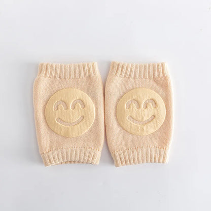 Newborn Autumn Terry Baby Socks Elbow Pads Toddler Crawling Knee Pads Baby Children Knee Pads Smiling Face Knee Pads