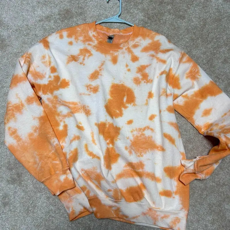 Custom Tie Dye Crewneck Sweatshirt with Design Only While on LIVE Casual Soft