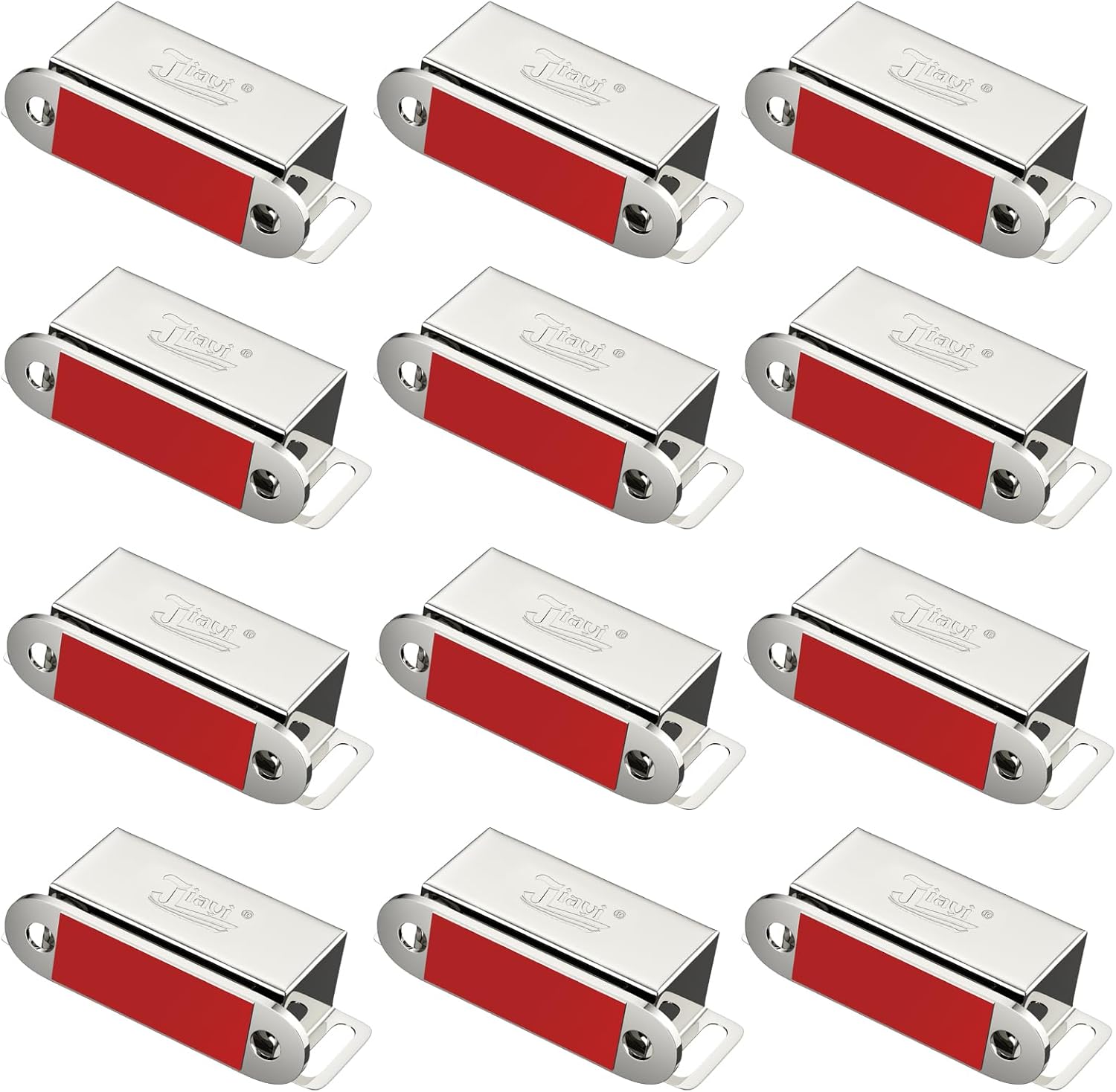 Cabinet Magnets  12 Pack Magnetic Door Catch Stainless Steel Kitchen Cabinet Magnetic Catch Drawer Magnet for Cabinet Door Cupboard Magnetic Closures for Cabinet Magnetic Latches Cabinet Closer