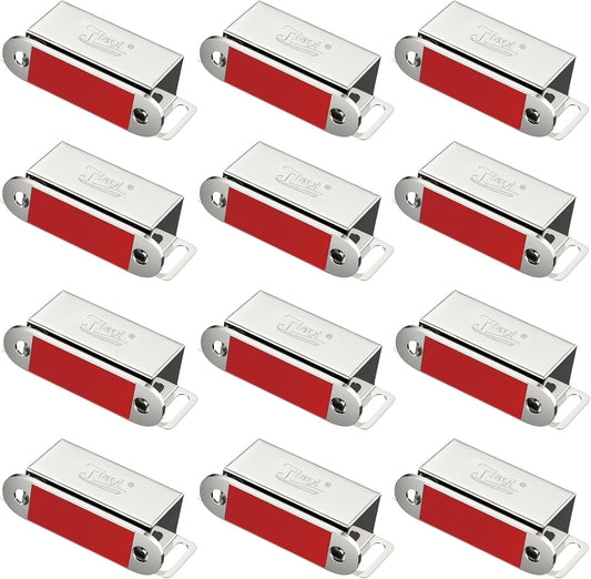 Cabinet Magnets  12 Pack Magnetic Door Catch Stainless Steel Kitchen Cabinet Magnetic Catch Drawer Magnet for Cabinet Door Cupboard Magnetic Closures for Cabinet Magnetic Latches Cabinet Closer