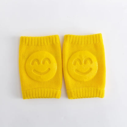 Newborn Autumn Terry Baby Socks Elbow Pads Toddler Crawling Knee Pads Baby Children Knee Pads Smiling Face Knee Pads