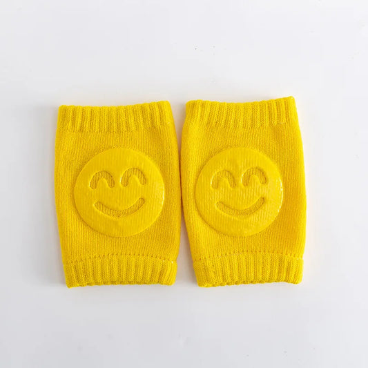 Newborn Autumn Terry Baby Socks Elbow Pads Toddler Crawling Knee Pads Baby Children Knee Pads Smiling Face Knee Pads