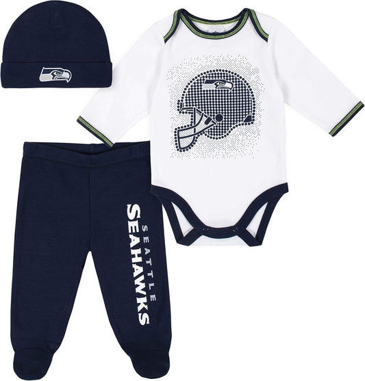 Score big with our Unisex Baby NFL Team Footed Pant and Bodysuit Gift Set! Perfect for tiny fans! 🏈👶✨