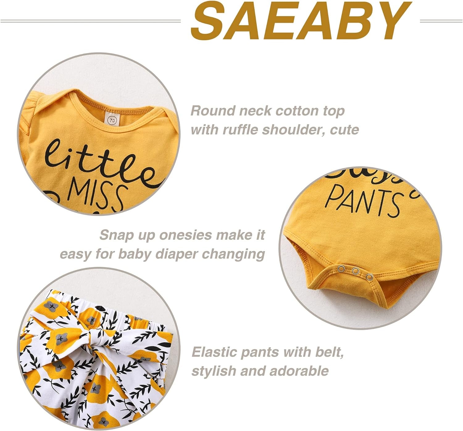 Newborn Infant Baby Girl Clothes – Ruffle Romper & Floral Pants Outfit | Fall Winter Clothing Set