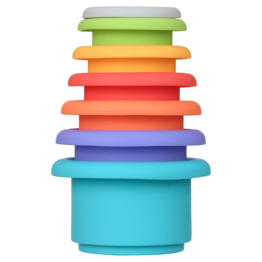 Soft Silicone Stacking Cups, Stackable Toy, 7 Count