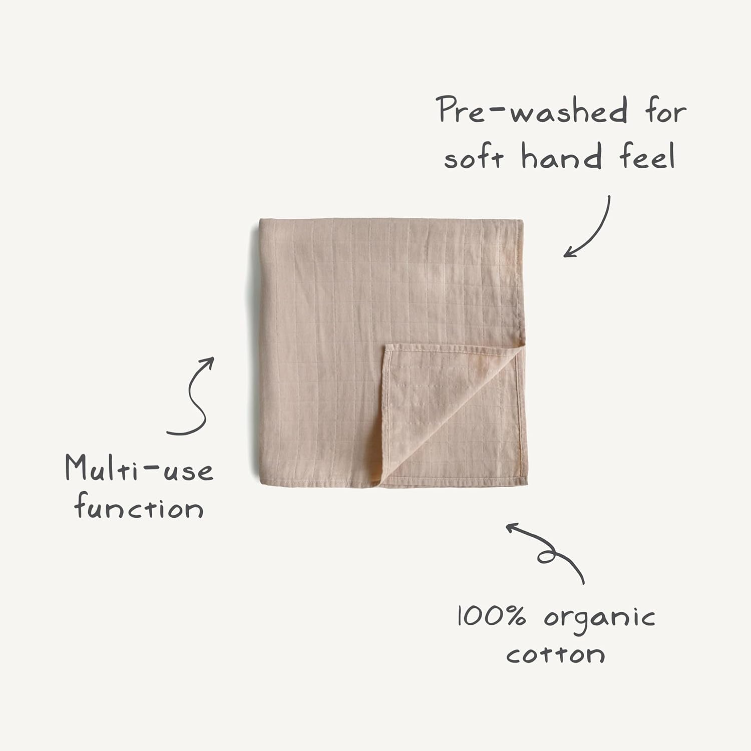 Muslin Baby Swaddle Blanket | 100% Organic Cotton (Rainbows)