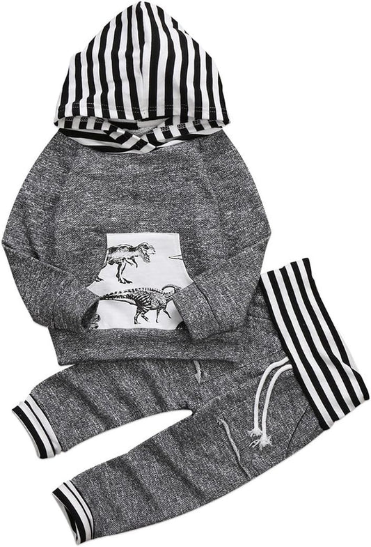 Toddler & Infant Baby Boy Clothes – Hoodie & Pants Fall Winter Outfit Set | Gender Neutral Long Sleeve Sweatsuit