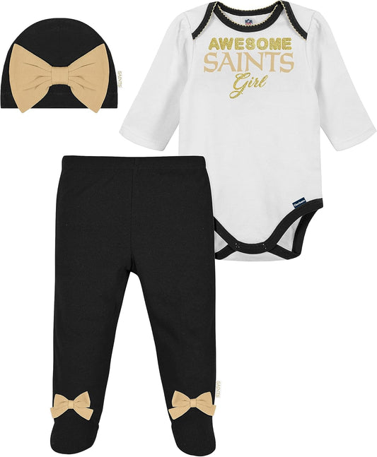NFL NFL Baby Girls Nfl Team Footed Pant and Bodysuit Gift Set