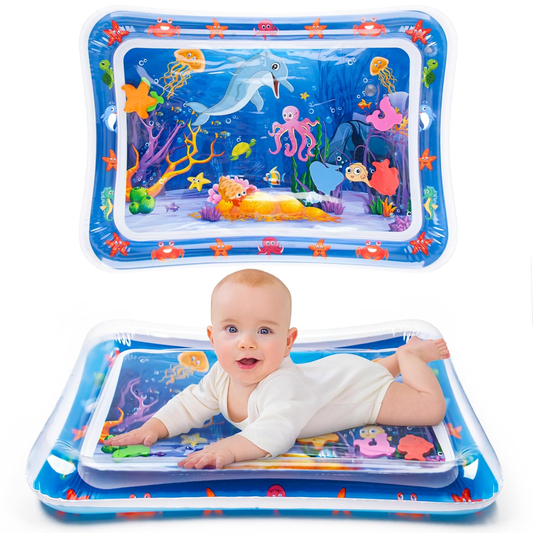 Tummy Time Water Mat丨Inflatable Tummy Time Water Play Mat for Babies, Infants An
